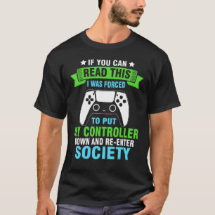 Camiseta Coloque o controlador novamente na sociedade jogad