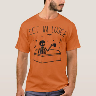 Camiseta Coloque O Esqueleto Perdedor Em Coffin
