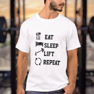 Camiseta Coloque o gim de elevação do peso