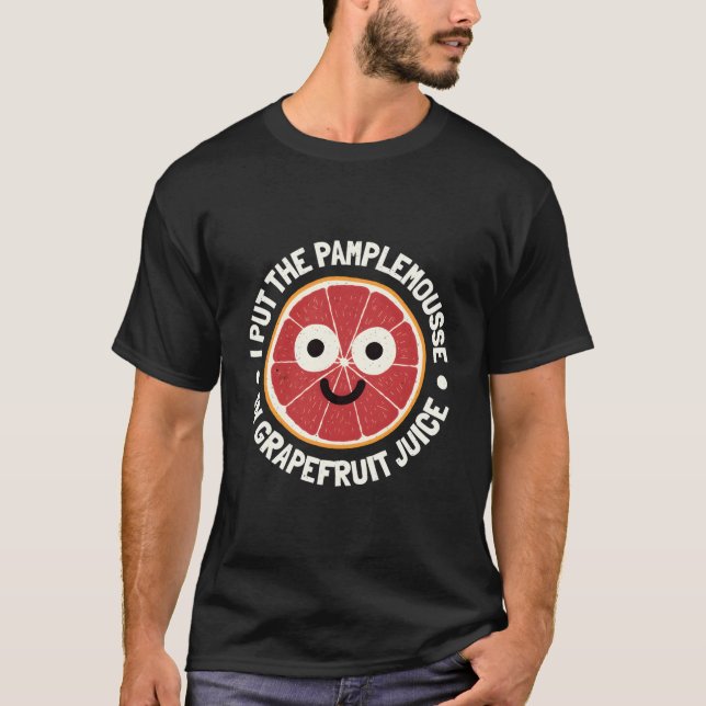 Camiseta Coloque O Pamplemousse No Sumo De Toranja - Toranj (Frente)