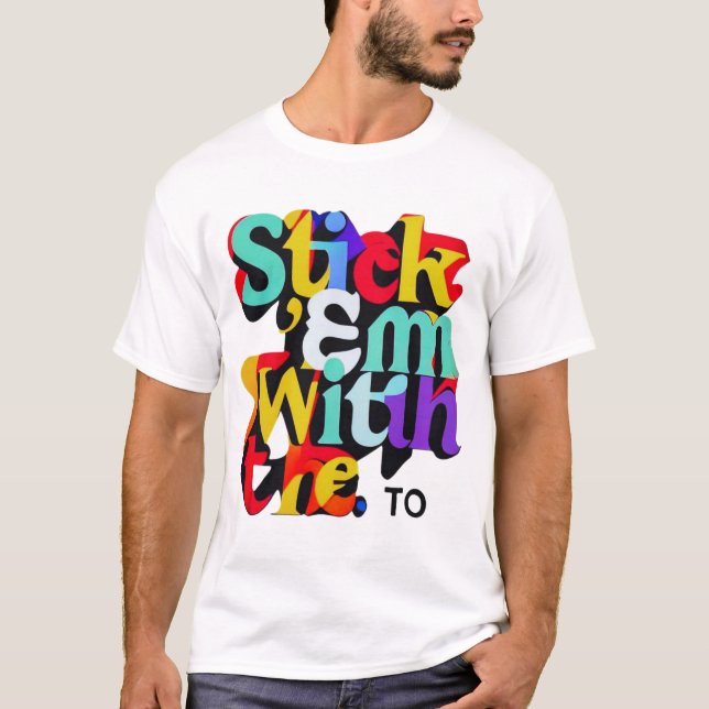 Camiseta Coloque-os com a multicor (Frente)