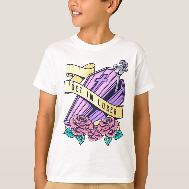 Camiseta Coloque-se no Gótico Kawaii Halloween A (Frente)