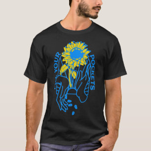 Camiseta Coloque sementes de girassol em seus bolsos Ucrân