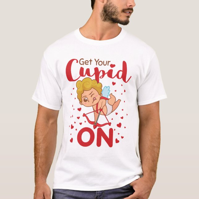 Camiseta Coloque Seu Cupido No Dia de os namorados (Frente)