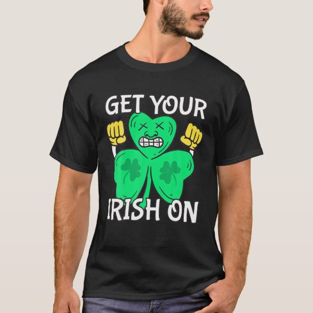 Camiseta Coloque seu irlandês na Piada, Rua Engraçada. (Frente)