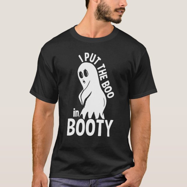 Camiseta Coloquei O Boo No Booty Halloween (Frente)