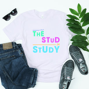 Camiseta Coloquei o Estudo - Design de Estudante Engraçado