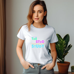 Camiseta Coloquei o Estudo - Design de Estudante Engraçado