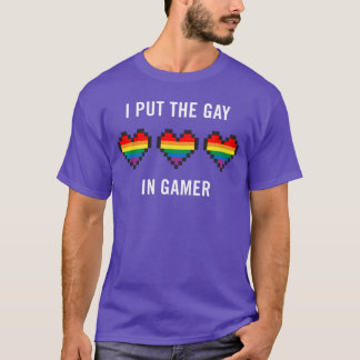 Camiseta Coloquei o Gay Em Gamer divertido orgulho LGBT jog