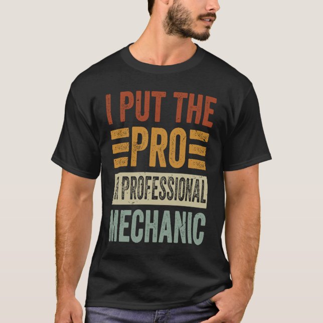 Camiseta Coloquei O Pró Em Mech Mecânico Profissional Engra (Frente)