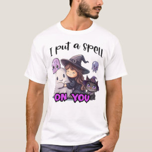Camiseta Coloquei Um Feitiço Em Você Noite Feliz Halloween
