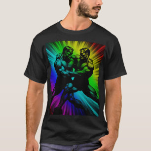 Camiseta Color Flash Lutadores Gays de Berlim dos anos 50 T