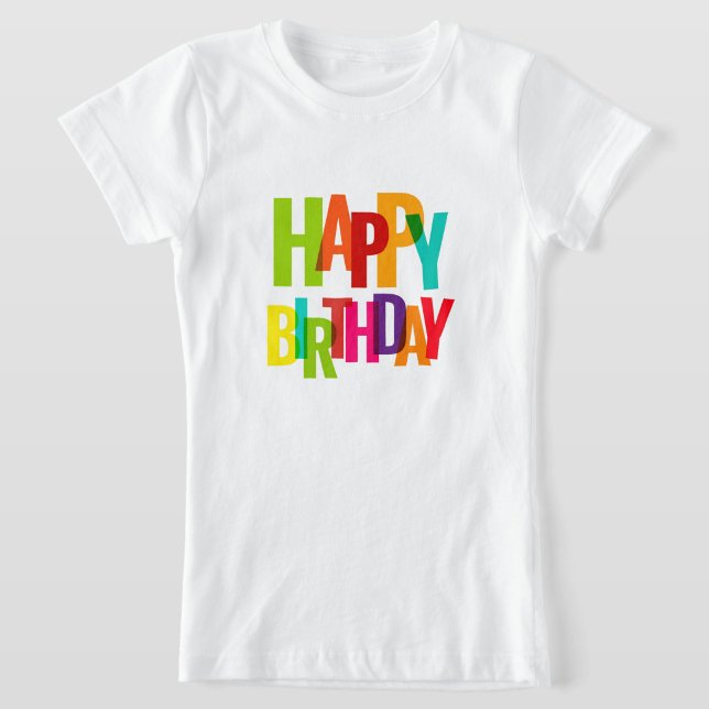 Camiseta Color Pop "Happy Birthday "Kids Tee  (Colorful birthday magic for your little one!)