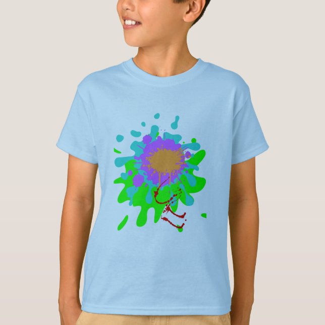Camiseta Color Splash Boys basic T-Shirt  (Frente)