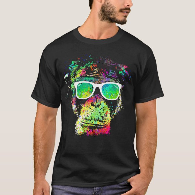 Camiseta Color splatter monkey (Frente)