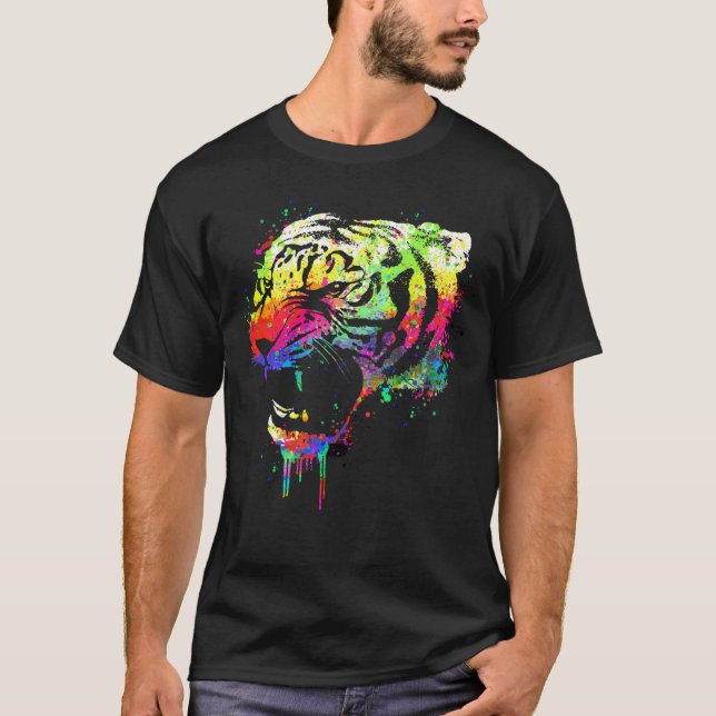 Camiseta Color splatter tiger (Frente)