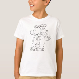 Camiseta Colora-me asno e gatinho
