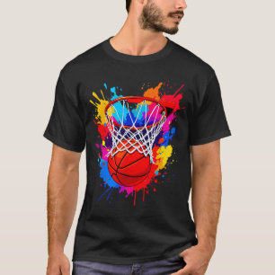Camiseta Coloração Colorida de Basquete Colorida Coloração