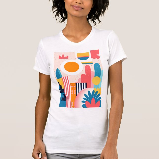 Camiseta Coloração da paisagem urbana (Frente)