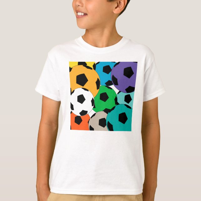 Camiseta Coloração de bolas de futebol (Frente)