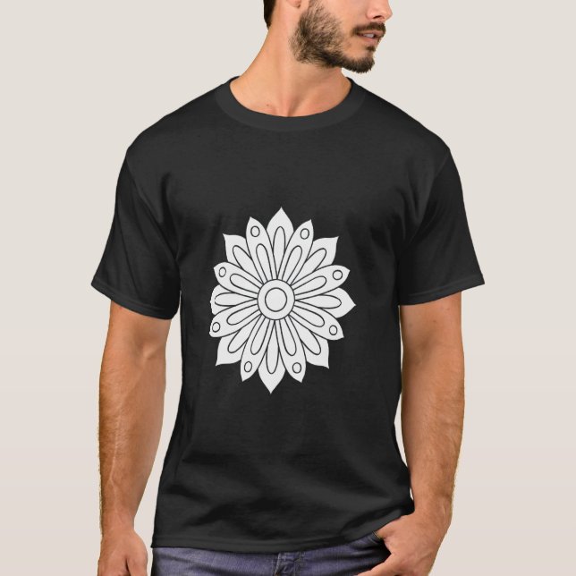 Camiseta Coloração de Flores (Frente)