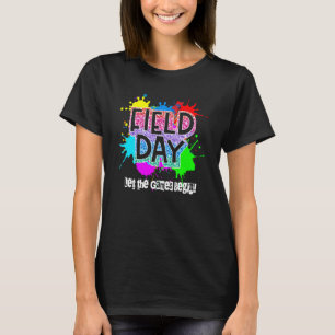Camiseta Coloração Do Arco-Íris Do Dia De Campo Deixar O Jo