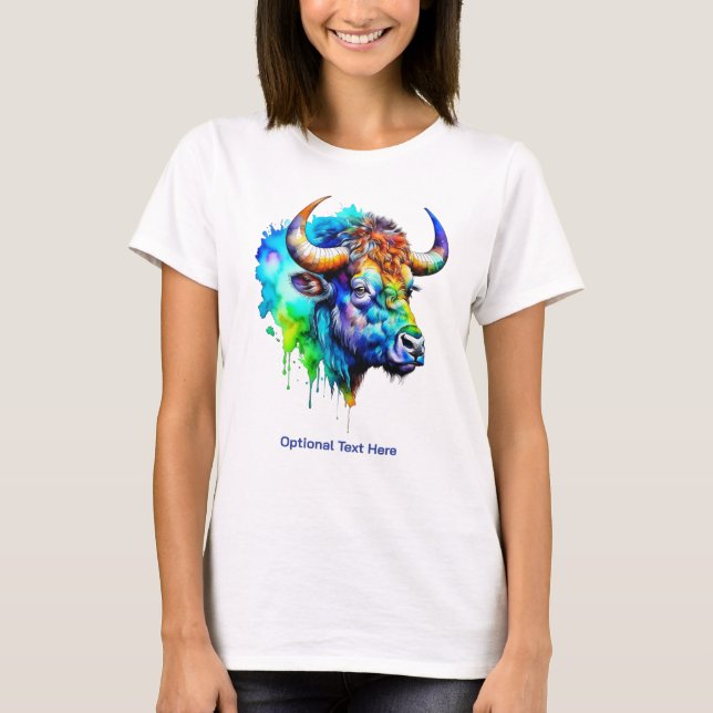 Camiseta Coloração Múltipla de Buffalo - Coloração de Água (Frente)