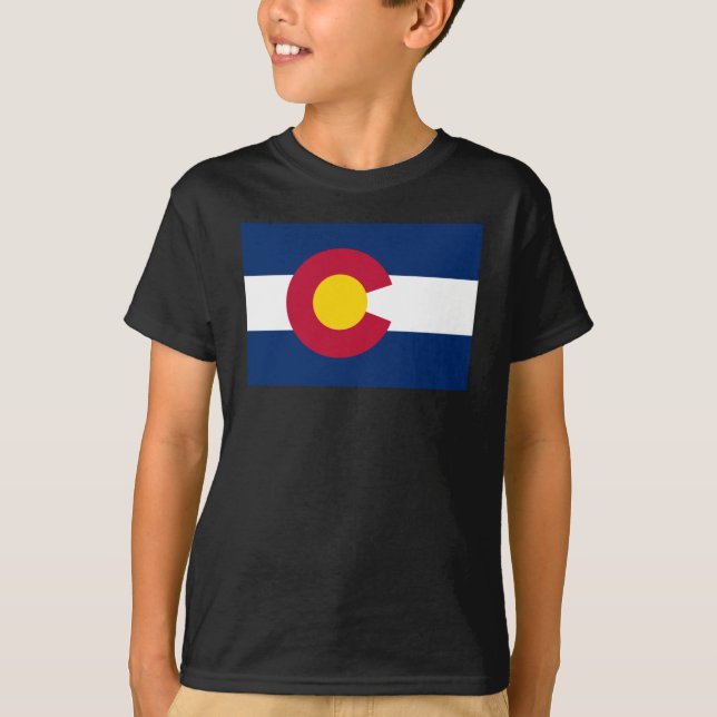 Camiseta Colorado: Bandeira do Estado do Centenário dos EUA (Frente)