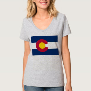 Camiseta Colorado: Bandeira do Estado do Centenário dos EUA