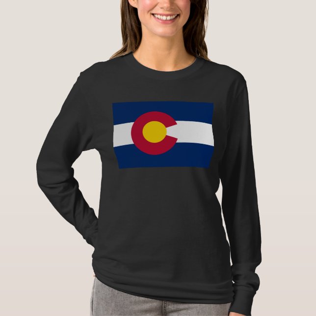 Camiseta Colorado: Bandeira do Estado do Centenário dos EUA (Frente)