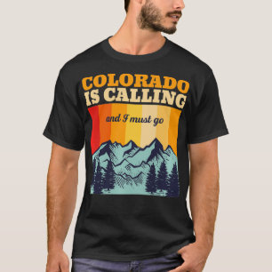 Camiseta Colorado chama-me I must Go Vintage Retro US Sta