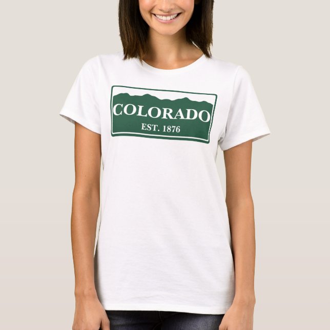 Camiseta COLORADO - Chapa de Licença EST. 1876 (Frente)