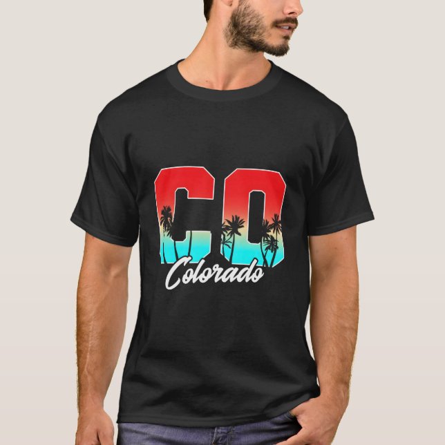 Camiseta Colorado Co Palm Tree State (Frente)