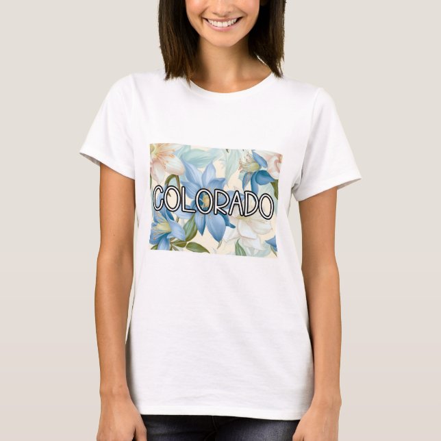 Camiseta Colorado Columbine Flower (Frente)