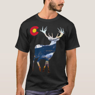 Camiseta Colorado Elk Deer Flag Caçando Gift Pullove