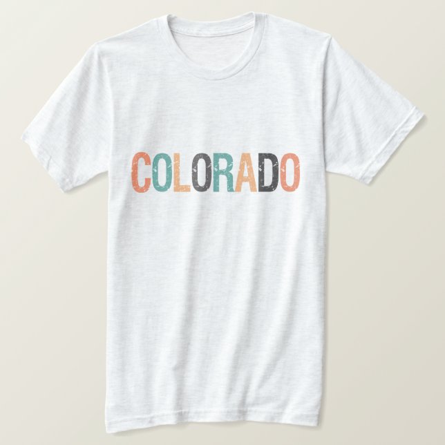 Camiseta Colorado em retrorreflector esmaecido (Frente do Design)