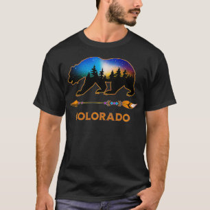 Camiseta Colorado EUA Black Bear Caminhando Trajes Camping 