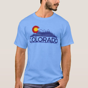 Camiseta Colorado Flag Mountain Vintage Colorful Colorado H