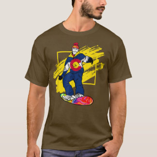 Camiseta Colorado Flag Snowboard Snowboard Snowboarders