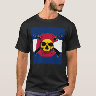 Camiseta Colorado Flag with Skull and Crossed Guns 052125 2