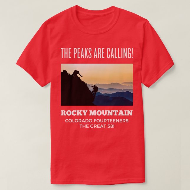 Camiseta Colorado Fourteeners Adventure TSirt (Frente do Design)