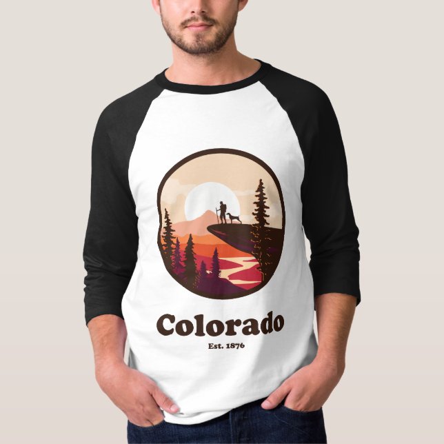 Camiseta Colorado Fundada em 1876 Retro (Frente)