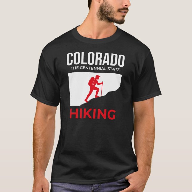 Camiseta Colorado Hiking – The Centennial State Adventure (Frente)
