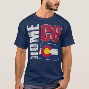 Camiseta Colorado Home CO 1876 State Flag