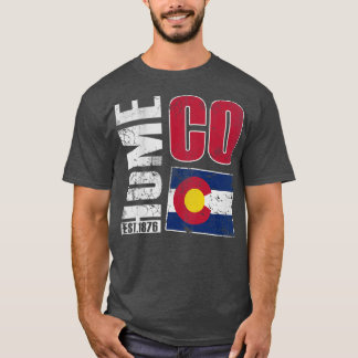 Camiseta Colorado Home CO 1876 State Flag