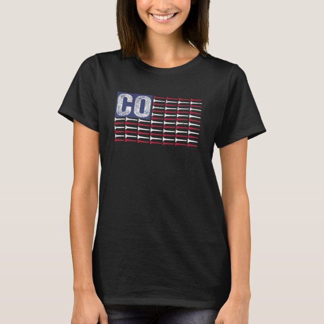 Camiseta Colorado Home State Co-American Flag Gol Patriótic (Frente)