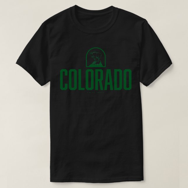 Camiseta Colorado Mountain Goat Green (Frente do Design)