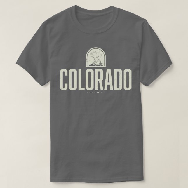 Camiseta Colorado Mountain Goat Tan (Frente do Design)