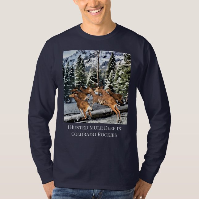 Camiseta Colorado Mule Deer Hunting Mens (Frente)