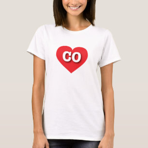 Camiseta Colorado Red Heart - Eu amo CO
